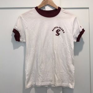 NWOT Vintage Style Santa Clara University Ringer T